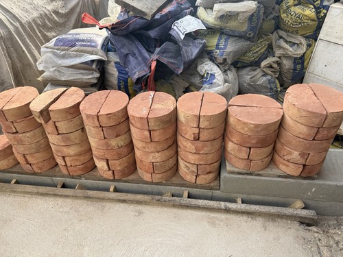Half round hand made coping - half,
