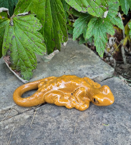 Garden ornament ceramic gecko - ornament,