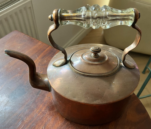 Copper metal kettle antique - copper,
