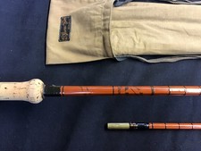 Vintage B. James Richard Walker 10ft 2” split cane coarse fishing rod Green Whip