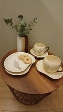 Carltonware Cup, Saucer And Tea Plate, (2) Piece Set , Original, Cream/ Brown 