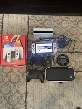 Nintendo Switch White OLED 64GB + 256 SD Card + Case + extra controller