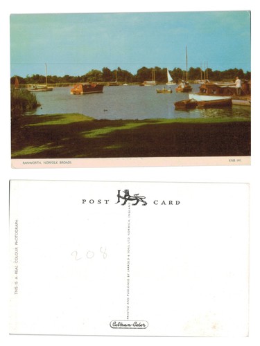 Vintage postcard ranworth - vintage,