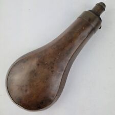 Antique Hawksley Copper And Brass Powder Flask 19.5cm Long