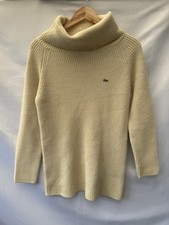 Lacoste Cream Chunky Knit Roll