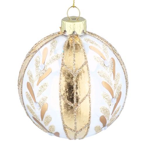 White bauble gold - bauble,,