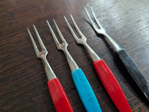 Vintage cocktail forks set - forks, of