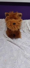 WORLD OF NATURE 10 inches Puppy Dog  SOFT TOY yorkshire  Terrier Black/brown
