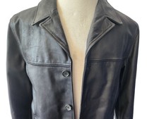 Thomas Nash Debenhams Real Leather Jacket Black Size Medium