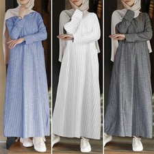 Women Ladies Robe Dubai Abaya Kaftan Muslim Islamic Jilbab Long Maxi Dress