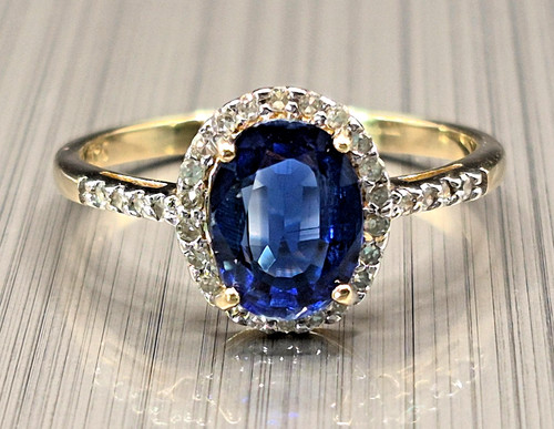 Vintage qvc 9ct gold blue - vintage,