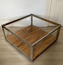 1970's Chrome Glass Lounge Table Merrow Associates