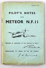 GLOSTER METEOR N.F.11 PILOTS NOTES VINTAGE ORIGINAL JULY 1951 USED RAF