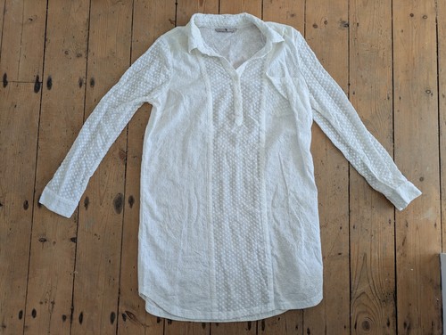 White broderie collared - broderie,