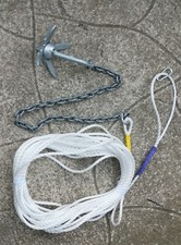 0.7KG grapnel  anchor Kit 3ft Chain 40ft  rope   Kayak Canoe Sup Paddle Board