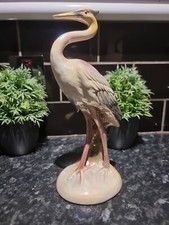 Vintage1960s Beautiful Lustre Bird Heron Figurine ~ Jema Holland
