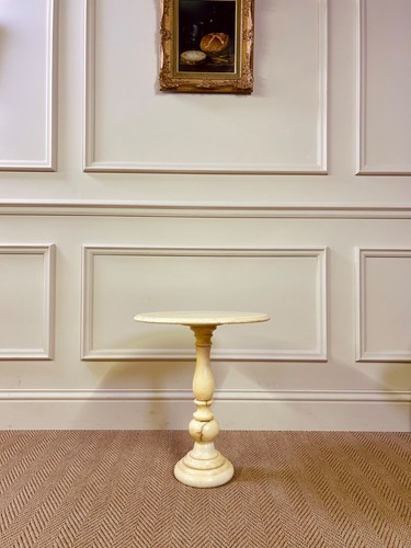 Italian alabaster side table - italian,