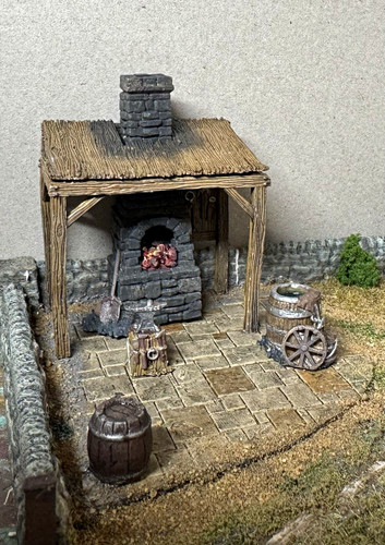Medieval forge painted - forge,