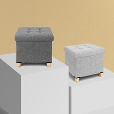 Folding Storage Stool Seat