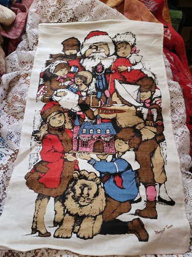 Vtg christmas tapestry - christmas,
