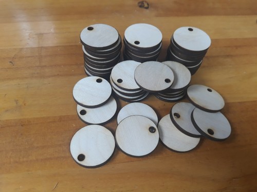 50x 30mm 3cm wooden circle - 50x,