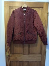 M & S INDIGO Ladies burgundy size 16 quilted jacket