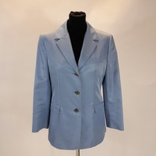 Versace Ladies Suit Jacket Baby Blue Silver Buttons Size 28/42 (#H1/11)