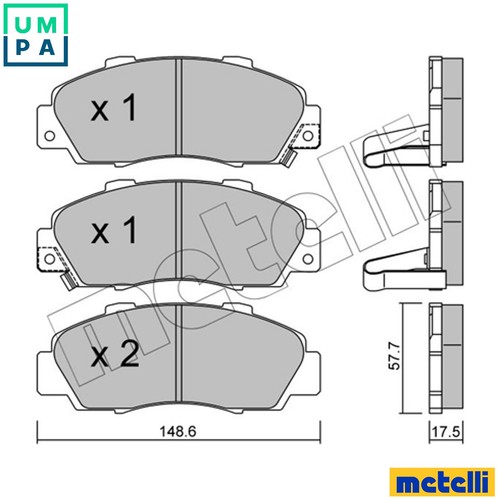 Brake pad set - set,