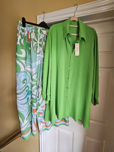 Two piece wide leg - wide, trousers