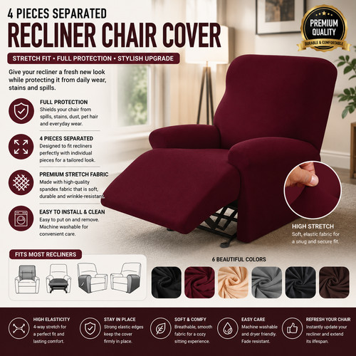 4pcs stretch recliner - stretch,