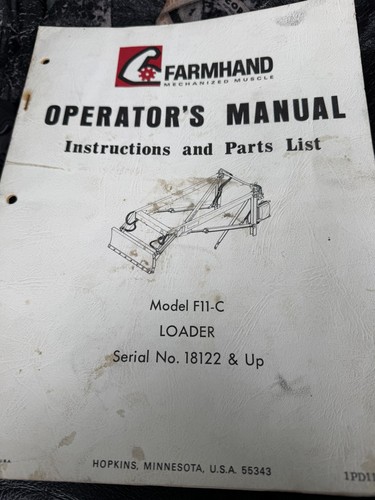 Farmhand loader manual tracter - loader,