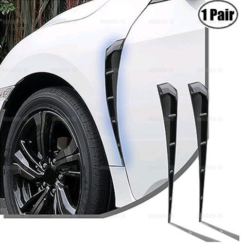 2pcs glossy black car - car, side