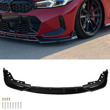 Gloss Black Front Bumper Splitter Lip For BMW 3 Series G20 G21 G28 M Sport 19-21