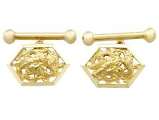 Antique Chinese 18Carat Yellow Gold Dragon Cufflinks Circa 1900
