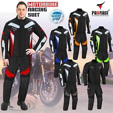 Mens Motorbike Suit Cordura Textile Waterproof Motorcycle Riding Jacket Trouser