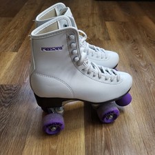 Freesport Quad Roller Skates Disco Areana Boots White Purple UK 6 Summer Womens 