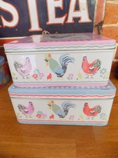 Rare Vintage Cath Kidston Chicken Cake Tins x 2