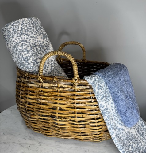 Large vintage woven basket - vintage,