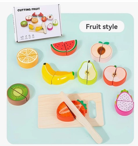 Wooden cutting fruit toy - wooden,