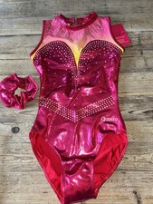 Quatro Cherry Dreamer Leotard BNWT 36” AME (RRP £65.95) & Matching Scrunchie