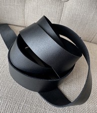 140 cm long Black Supple Leather Strap Belt Blank 1.3-1.5mm thick various width