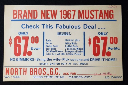 Vtg rare 1967 - 1967, mustang