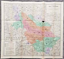 Original Antique 1877 Map of