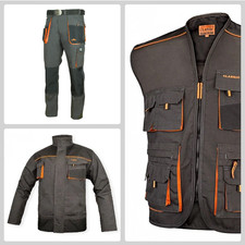 Strong Work Clothes: Jacket, Vest, Trousers + Knee Pads, Overalls