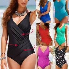 Ladies Swimming Costume Bathing Swimwear Tummy Control Monokini Bikini Swimsuit