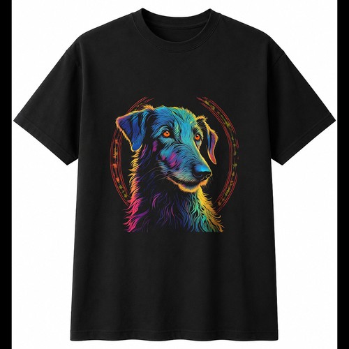 Colourful scottish deerhound - colourful,