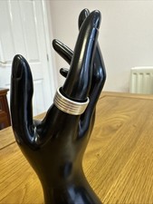 Sterling Silver Men’s Chunky 8mm Wide Wedding Ring Size T 1/2