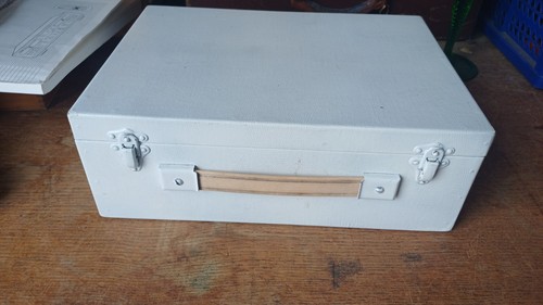 Painted white wooden - wooden, storage