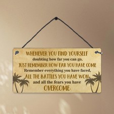 Encouragement Inspirational with Quotes Gifts Wall Hanging Plaque Sign Birthday