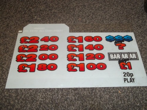 Fruit machine barcrest decal - machine,,